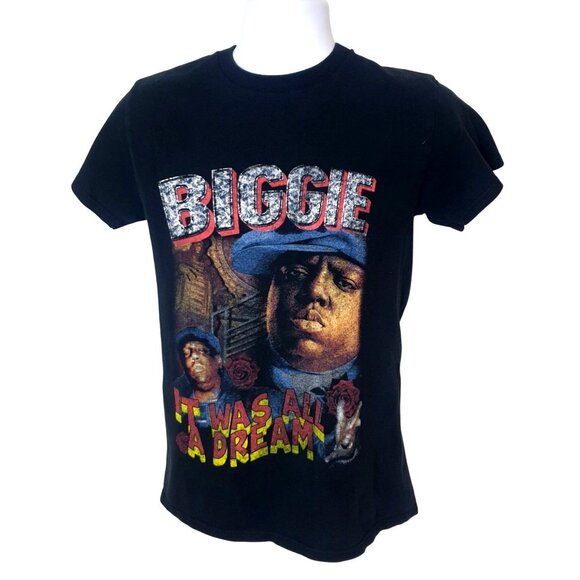 Notorious B.I.G. Mens Graphic Tee S Black It was all a Dream Hip Hop Rap Urban - Picture 1 of 4